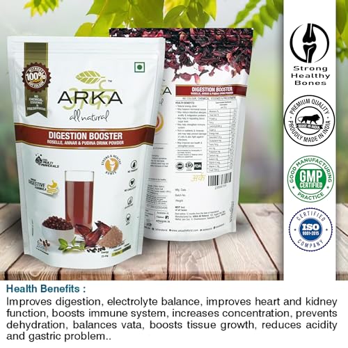 Image of Arka All Natural 3 Pk Digestion Booster Preservative Free Health & Nutritional Instant Energy Drink Powder Mix - 215gm Each