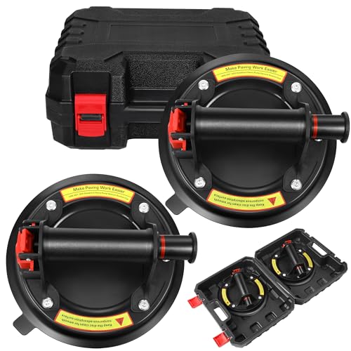 Glass suction cups lifter 2 pack, 8" vacuum cups with case