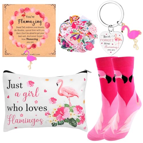 Aoesuny 5 PCS Flamingo Gift Set for Women Adults Birthday Present