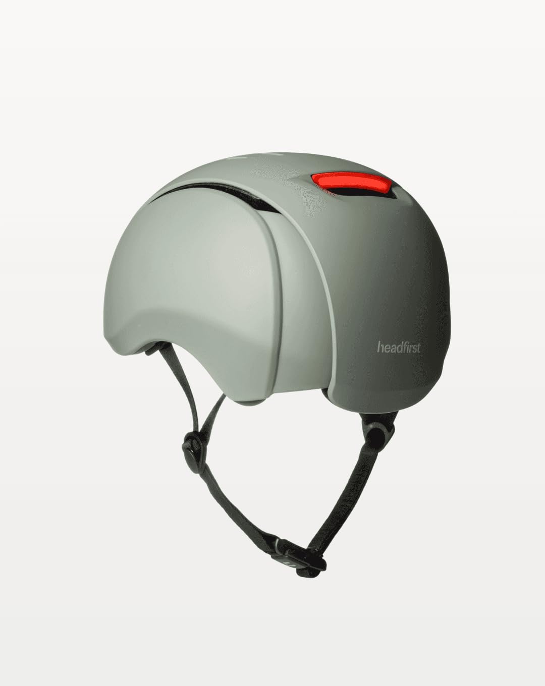 headfirst Echo Pro Fahrradhelm mit LED-Bremslicht – Grün – M/L (55–61 cm) – SafeFit-Fahrradhelm, verstellbar, für E-Bikes, Citybikes, Roller und Skateboards – Magnetverschluss