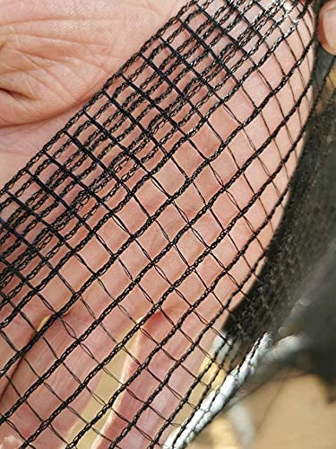 EASYNETS Heavy Duty Black Anti Butterfly Netting 3m Wide 3-4mm mesh size polyethylene netting (3m x 4m)