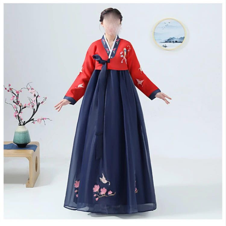 Hanbok coréen de prestige avec broderie fine pour robe de danse - 2