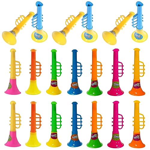 Niuhong 20 Pcs Tocando Mini Trompeta Cuerno Krachmacher Vuvuzela Tröte Bocinas Hacer Ruido Trompeta Plástico Niños Generadores Ruido Trompetas Plástico Accesorios Fiesta Cumpleaños Ruidosos