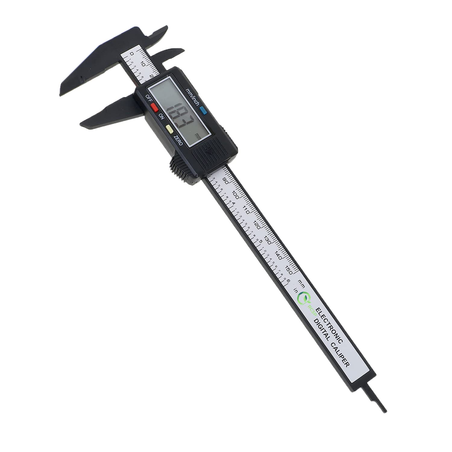 RCSP Vernier caliper carbon fiber digital measuring tool MM/Inch conversion 150mm/ 6 inch with auto shut off function Large LCD display gauge depth meter plastic body (B099XC1SWH) Amazon Price History, Amazon Price Tracker