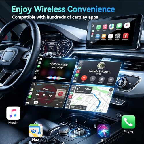 Image of 2026 Wireless CarPlay Adapter for iPhone & Android, 3 Second Auto Stable Connection, Plug & Play for 2016+ Cars with USB-A USB-C Ports