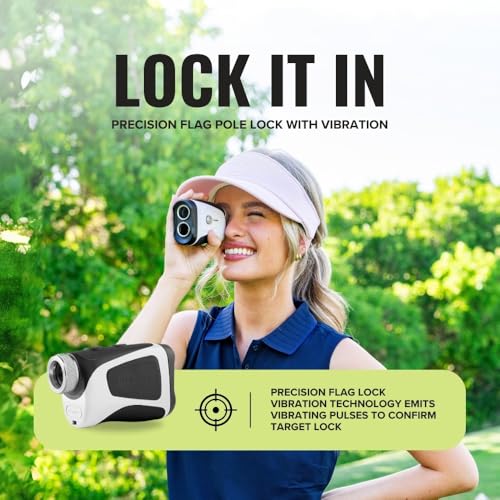 Image of Pro Tour Golf Rangefinder with Slope - Range Finder Golf with Ultra-Strength Magnet - Laser Rangefinder with Slope Technology & Flag Pole Lock Vibration - Golf Range Finder