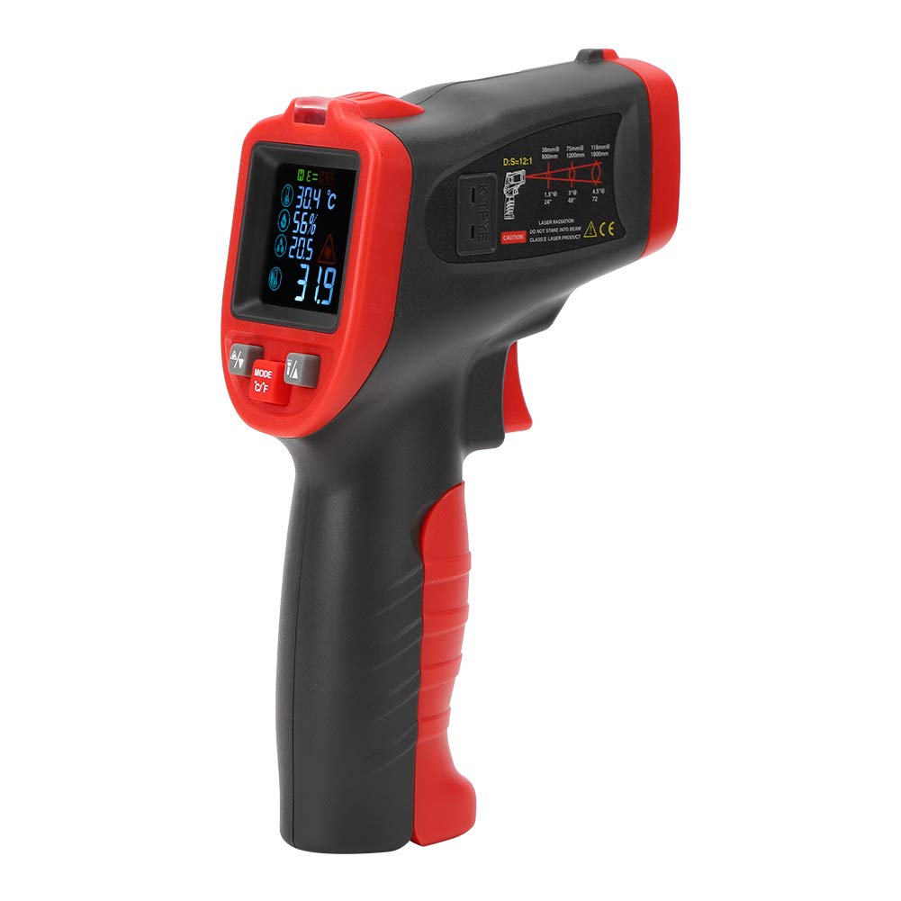 WT323C ‑50 ℃ ‑650 ℃ Termometro Industriale, Termometro a Infrarossi, Tester di Temperatura Portatile, Precisione del Display di Misurazione 0, 1 (non Adatto per Misurare la Temperatura Corporea）