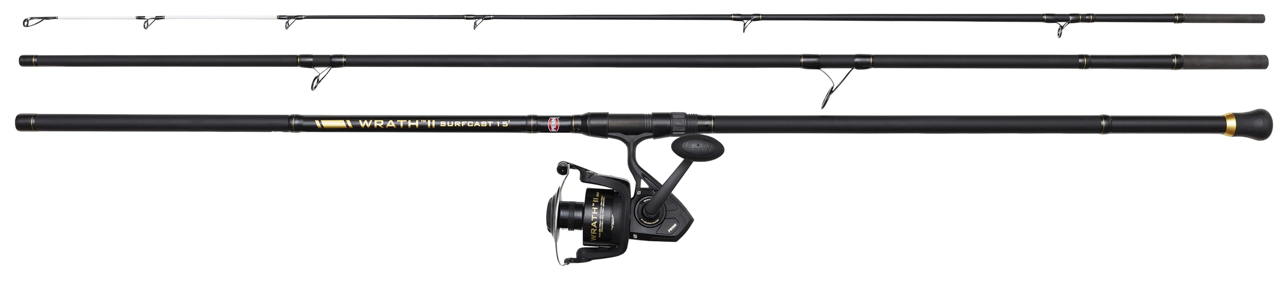 PENN Wrath II Surfcasting Rod, Fishing Rod, Spinning Rods, Sea Fishing, Great Sea Fishing Rod for Beachcasting and Surfcasting, Great Value for Money, Unisex, Assorted, 3.90m | 250g