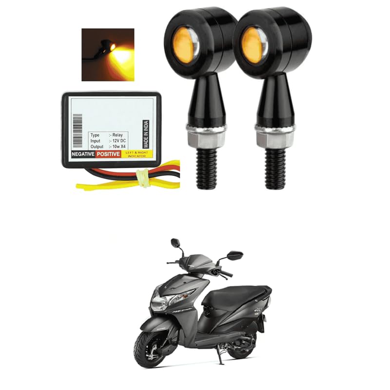 LOVMOTO Universal Multimode Aluminum Bullet Shape Turn Signal Lights Indicator + 16 Modes Flasher motorcycle Universal for All Bikes Models Turn Signal Lights Motorcycle Comfortable With Di-o