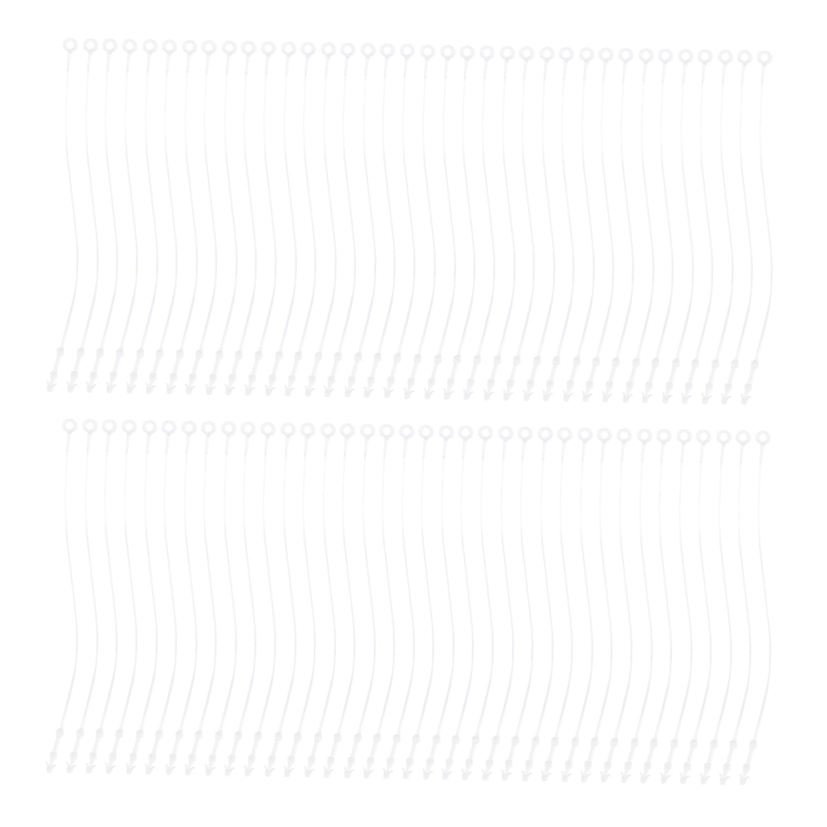 HAWILLOSCH 5000pcs Trademark Tag Fastener Tag Loop Lock Tag Loop Lock Buckle Clothing Tag Hanging Cord Transparent Hanging Tag Cord Tag Buckle Fastener Hook Tie Pp White