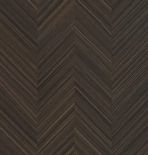 Papier peint autocollant chevrons marron 61x300 cm Wallercity - 2