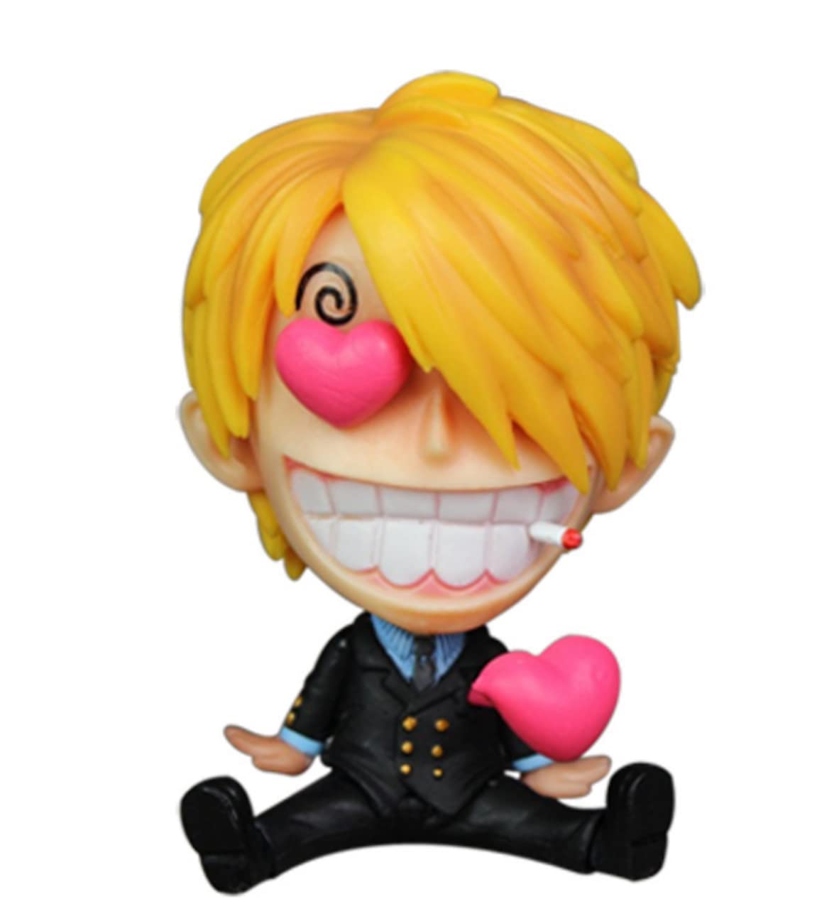 ca One Piece Vinsmoke Sanji Q version Bottle Sitting Posture Model Anime Figure