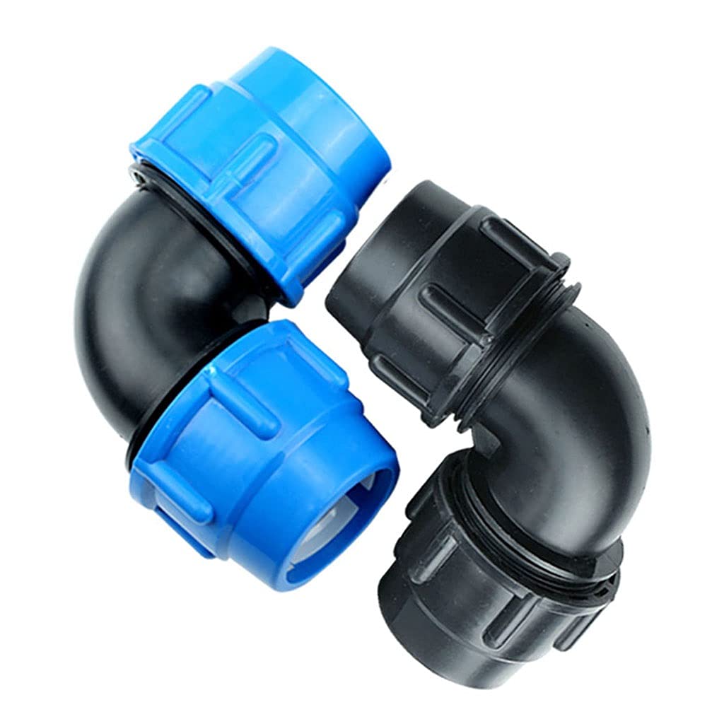 Zaślepka złączki rurowej PE z szybkozłączem - trwałe plastikowe złącze ABS wielokrotnego użytku(Black,50mm)