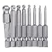 Produktbild 8-teiliges Sechskant-Bits mit Kugelkopf, 50 mm lang, metrisch, H1,5/2/2,5/3/4/5/6/8 Schnellwechsel-Schaft S2 magnetisch