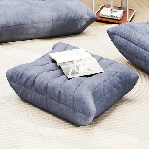 Snug Sofee Full Foam Bean Bag Ottoman – Comfortable Ottoman Chair, Waterproof Upholstery, for Bean Bag Chair,Lounge Chair,Couch (Grey)