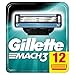 Gillette Mach 3 Lamette Ricambi - 12 Lame da Rasoio