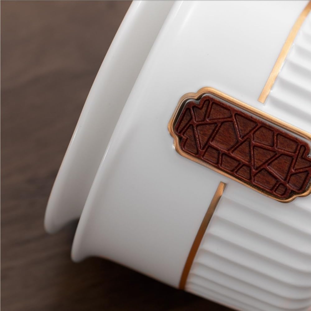 Caja de té Tarro de almacenamiento de té a granel, tarro portátil cerámica, nueces domésticas, granos de café, sellado, servicio chino Caja de té(C)