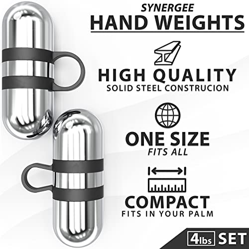 Synergee 4lb Set Cardio Hand Weights. Stainless Steel Hand Weights. Dumbbell Set. by Synergee - Image 2