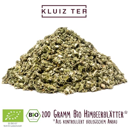 Himbeerblättertee Bio 200 Gramm - Himbeerblättertee Schwangerschaft zur Geburtsvorbereitung I 100% natürlich aus Biologischem Anbau by KLUIZ TEA