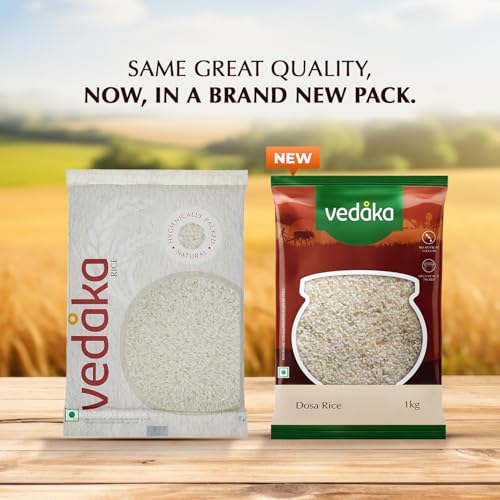 Image of Amazon Brand - Vedaka Dosa Rice | 1 Kg| Ideal For Dosas batter | Hygienically Packed | No added preservatives