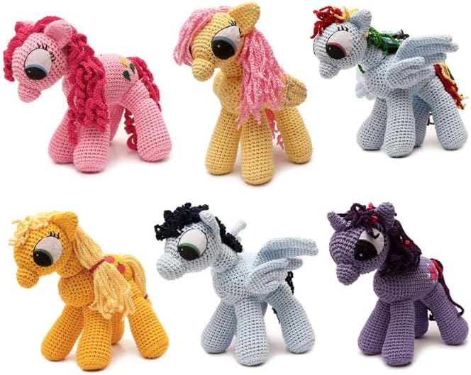 Applejack Pony Crochet Doll Handmade Amigurumi Plush Toy VAC (Light Yellow-Pink)