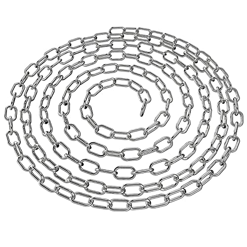 Edelstahlkette 1 Stück 10 Meter Kettenglieder,Strapazierfähige sicherheitssichere Spiralkette zum Aufhängen,für Schaukelkette, Zu Trocknen von Kleidung, Gehen mit Hunden Cover