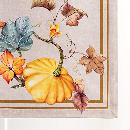 Maison d' Hermine Table runner 100% Cotton Single Layer Table Runners 230 CM long for Christmas Decorations Home Kitchen Dining Party Wedding Bridal Shower (Potiron - Image 4