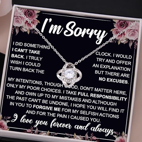 I'm Sorry Necklace For Her, Im Sorry Neckace Gift, Apology Necklace For Her Women, Forgive Me Gifts For Her, I'm Sorry For Hurting You Neckace, Apologize Gift For Wife Girlfriend Soulmate4