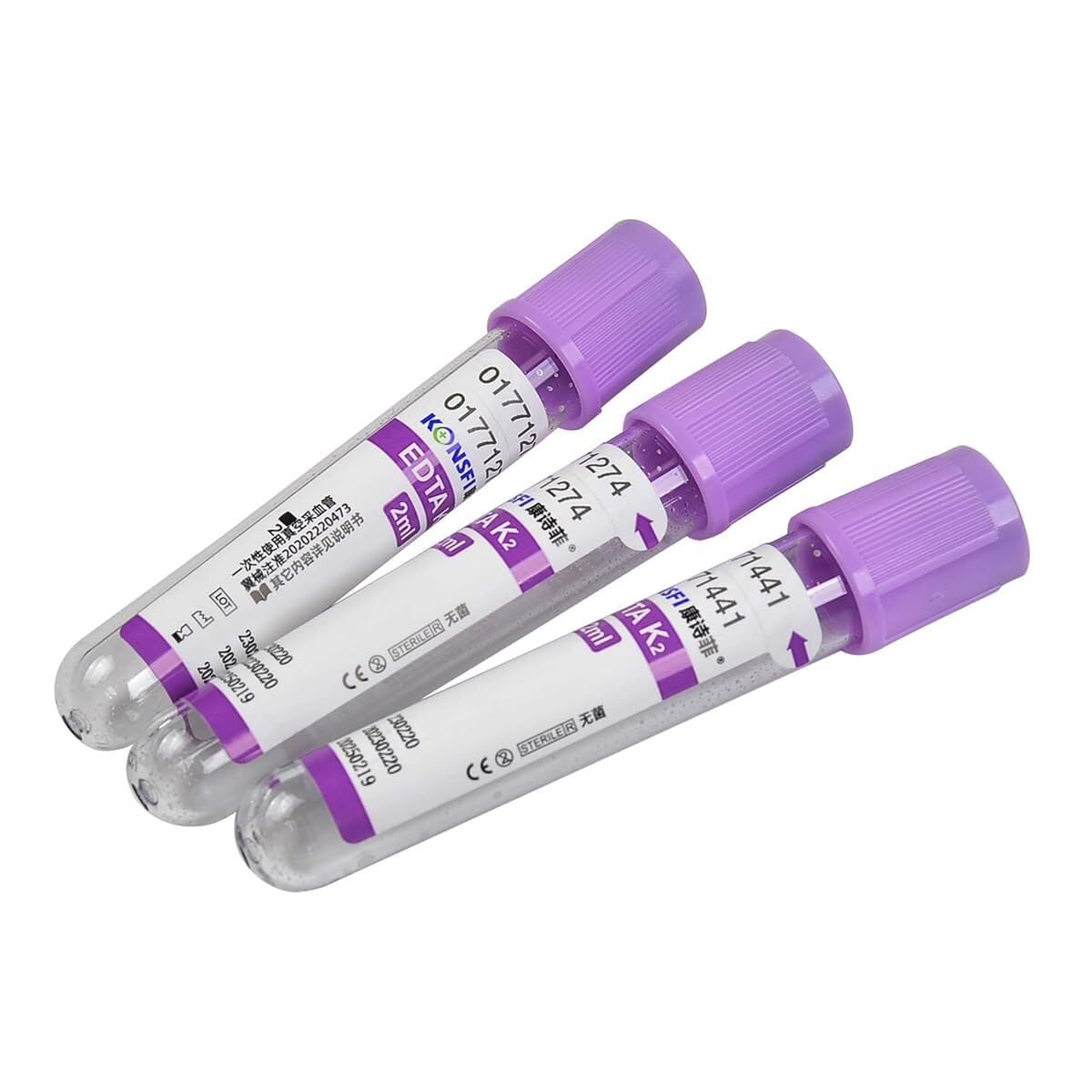 Tubos de extracción de sangre al vacío para uso veterinario, tubos de coagulación de sodio tamponado, paquete de 100, capacidad de 2 ml, suministros para mascotas