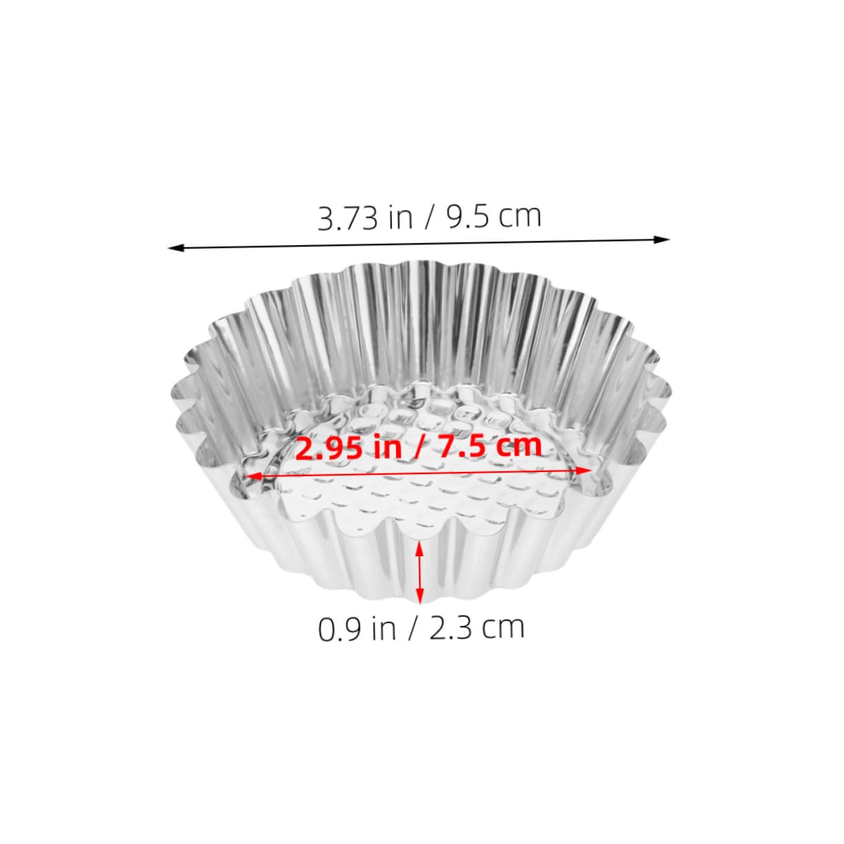 Hemobllo Molde para Tarta de Huevo 30 Piezas de Acero Inoxidable Plata | Borde Redondo y Forma de Flor, Antiadherente, Limpieza Sencilla, para Hornear en Reuniones Familiares