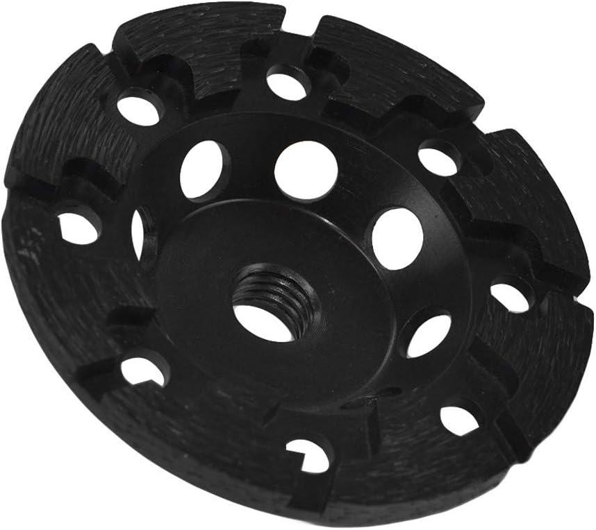 4'' Diamond T Segment 5/8-11'' Arbor Concrete Grinder Blade Grinding Cup Wheel Black