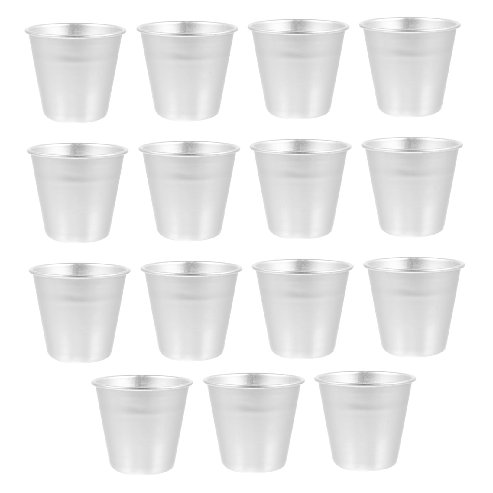 Mikinona 15-piece Aluminum Alloy Cake Molds Baking Tools for Home Non-stick Pudding Cups