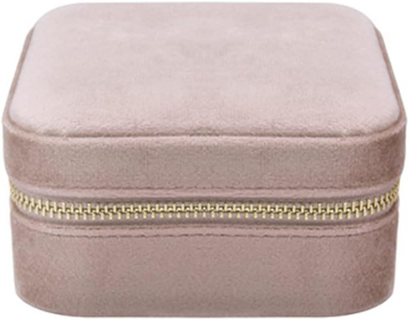 Ring Box Jewelry Box Portable Storage Container Earrings Ring Velvet 10x10x5cm for Proposal, Wedding(#6)