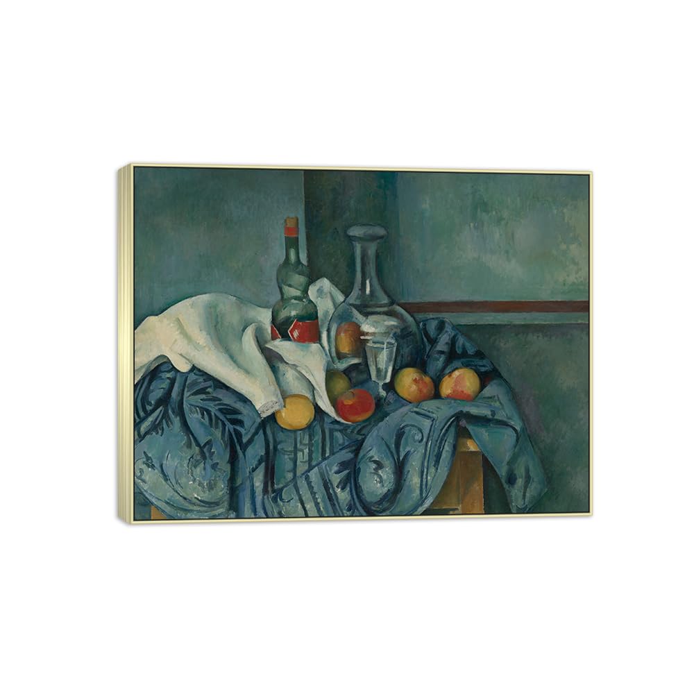 SDYSKKUG Canvas Wall Art Picture Decor Bottle by Paul Cezanne 105x80cm Silver Frame