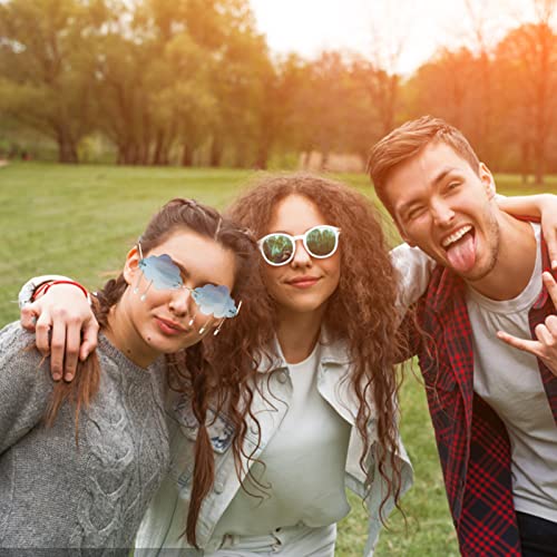 PRETYZOOM Frameless Sunglasses Cloud Shape Eyeglasses Summer Day Beach Party Hawaii Party Pool Party Supply4