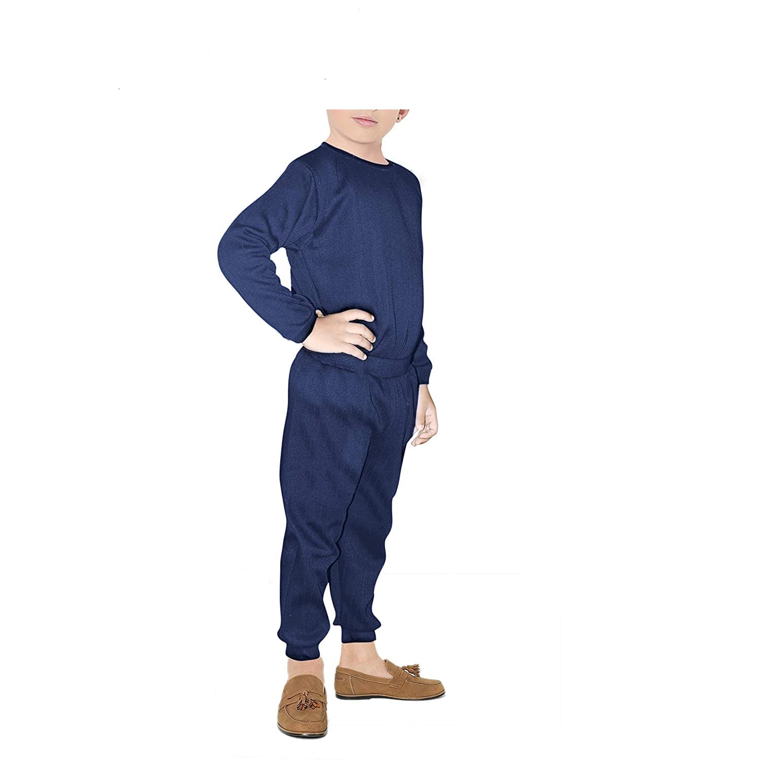GU Blue OSWAL/Inner/Thermal Set(TOP and Pajama) for Boys and Girls Pack of 1 (6-8YEARS) 1