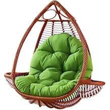 BVCL Thickened Soft Swing Chair Hanging Chair Cushion Egg Chair Cushion for Patio, Garden Indoor Wicker Rattan Hanging Seat Pad for ReclinerLight Green