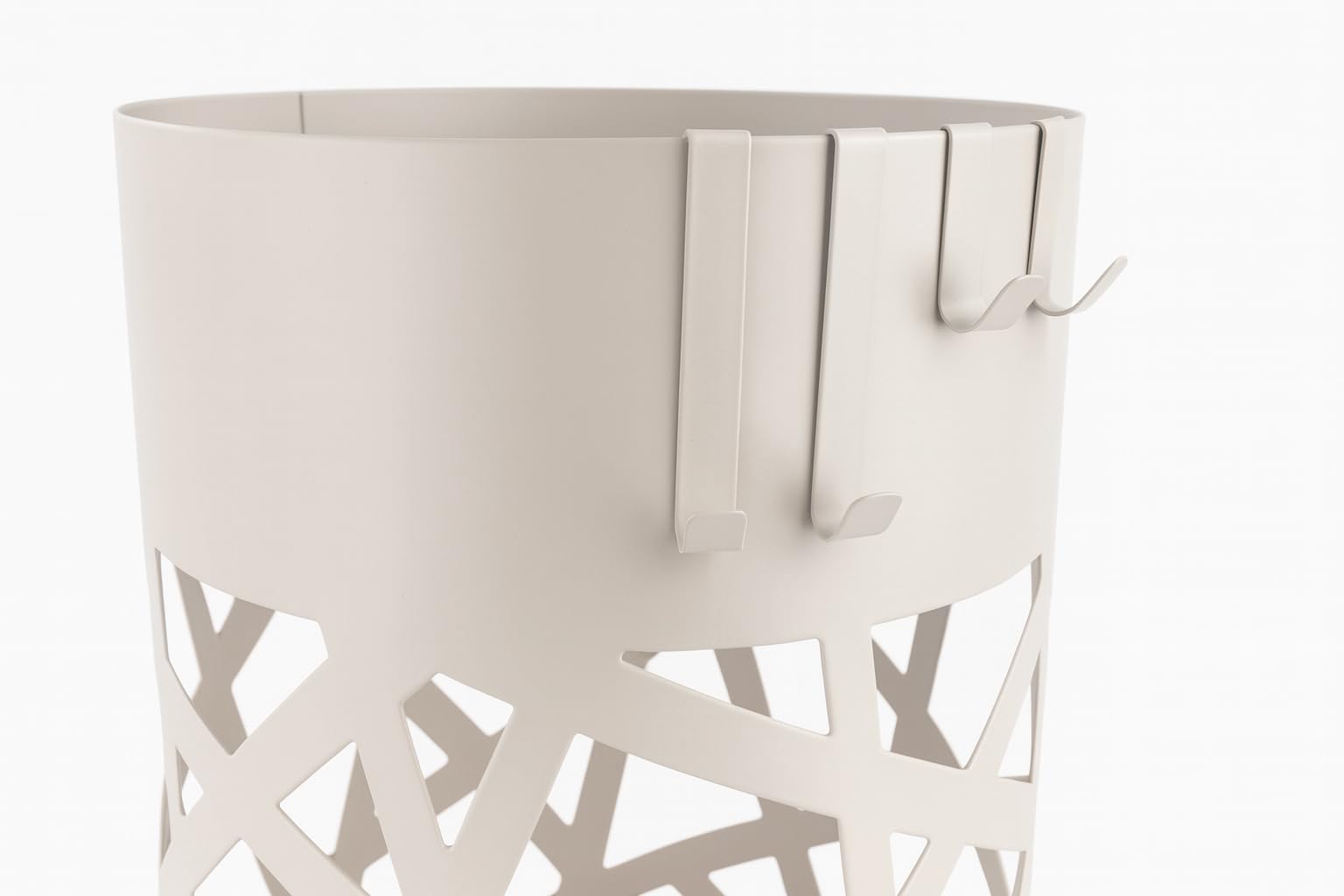 NORDIQ - Paraguero Metálico - Paragueros Modernos y Decorativos - Paragueros Originales para Entrada, Recibidor, Oficina o Comercio | Paragüero de Diseño Elegante y Funcional - Diseño Lineal - Beige