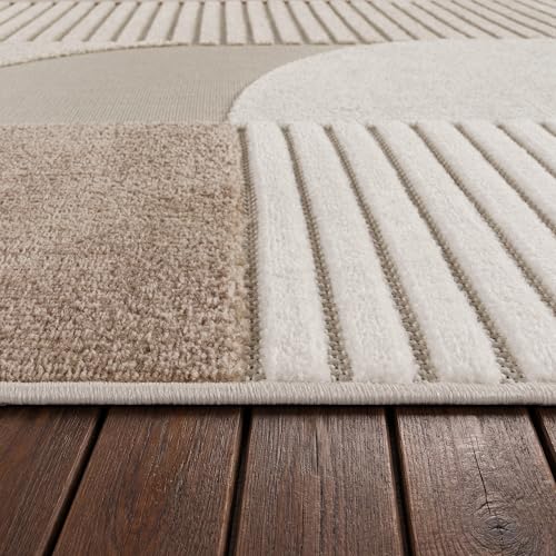 Tapis Extérieur Beige 160x220 Résistant Intempéries Paco Home
