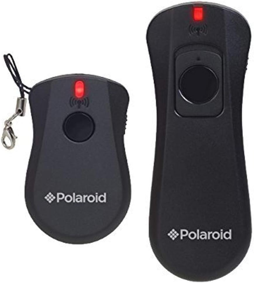 Polaroid Wireless Camera Shutter Remote - Includes Receiver, Handheld Transmitter & Connector Cable - Transmitter Enables Shooting Mode Switching w/o Need of Adjusting Camera Settings - Battery Operated (Batteries Included) For Canon T5i, T4i,T3, T3i, T1i, T2i, XS, XS, XTI, XT, 70D, 60D, G16, G15, G12, G11, G10, G1X, 7D, 7D Mark II, 6D, 50D, 40D, 30D, 5D, 20D, 10D, 5D Mark III, II, 1D X, 1D C, 1D Mark IV, 1D(s)Mark III, II SLR Cameras