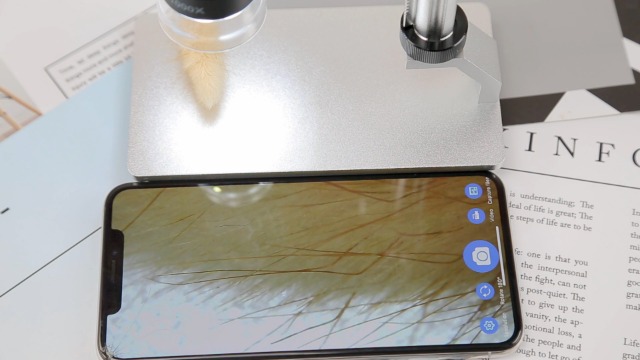 Cainda WiFi Digital Mikroskop für iPhone Android Phone Mac Windows HD 1080P Videoaufzeichnung 50x-1000x fache Vergrößerung Drahtloses tragbares Mikroskop mit Metallständer und Tragetasche – Bild 8