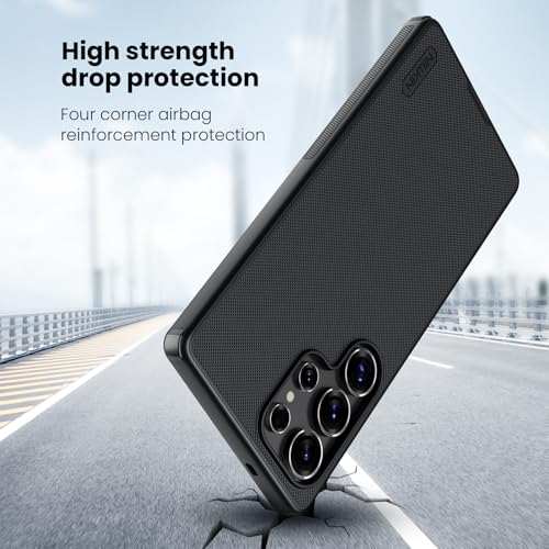 Image of Nillkin Case for Samsung Galaxy S25 Ultra (6.8 inch Inch) Camshield Pro Magnetic Works with Magsafe Charger Camera Slider Double Layered Protection TPU + PC Black Color