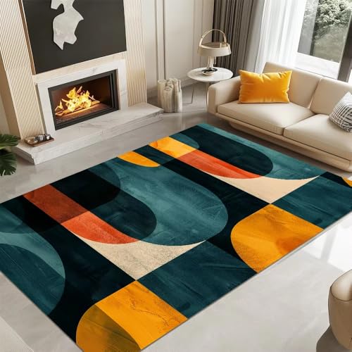 Tapis géométriques pour salon lavable et antidérapant de 130x190 - 2