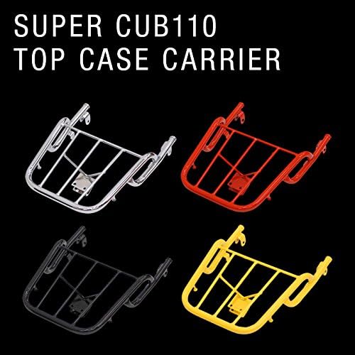 Amazon トップケースキャリア スーパーカブ110 Ja10 レッド サブリアキャリア メッキリアキャリア 拡張型 荷台 Supercub110 リヤキャリア キャリア 車 バイク