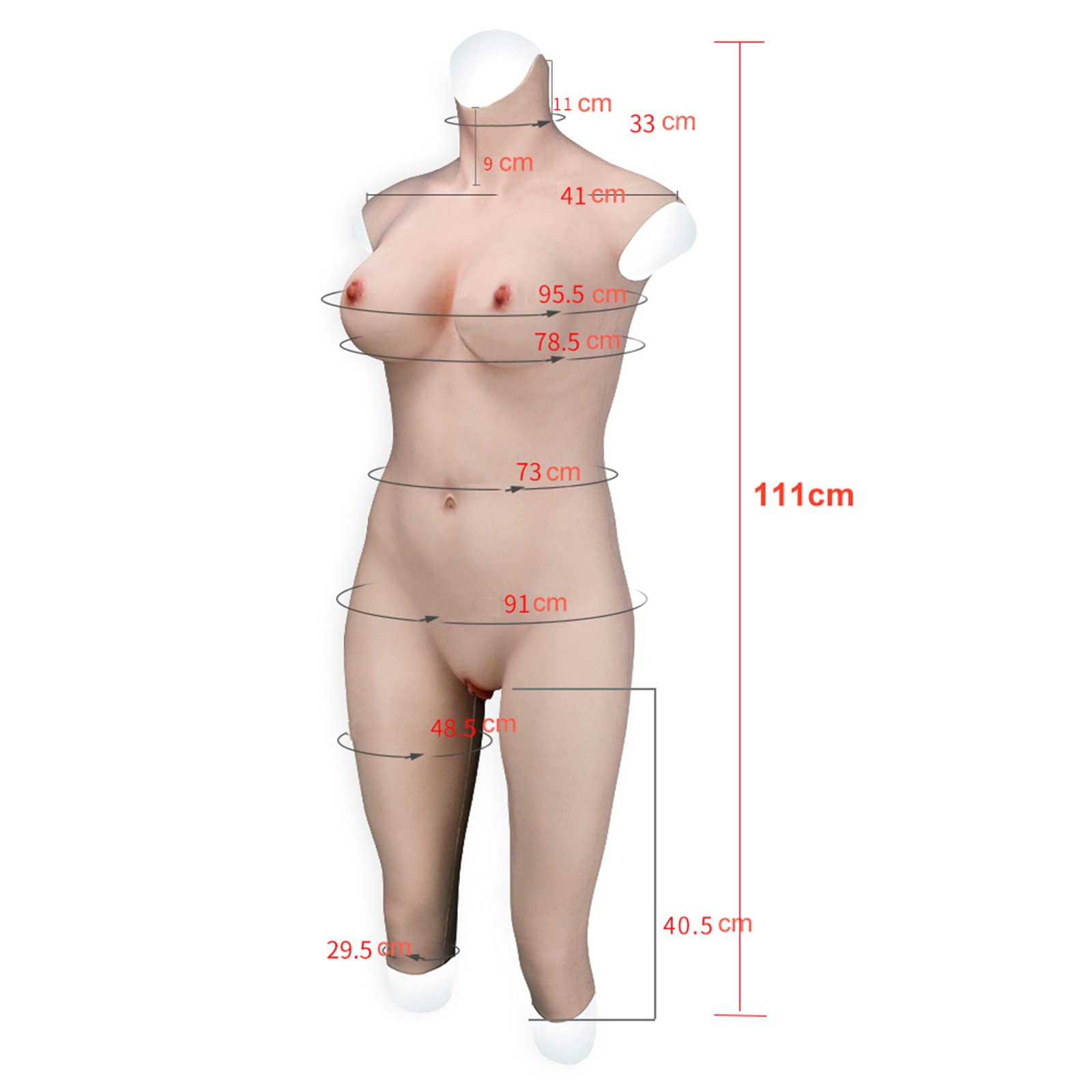 Tuta intera in Silicone realistico forme del seno in Silicone Crossdressing Drag Queen Cosplay petto in Silicone Vagina da maschio a femmina  66