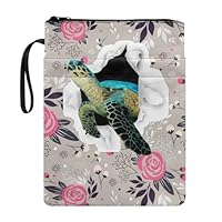 Poceacles Housse De Protection Pour Livre De La Bible Avec Poignée Et Poche Supplémentaire, Design à Bouton-pression, Lavable Avec Sangle Durable, étui De Protection Avec Papillon élan Coloré, 30 X 24