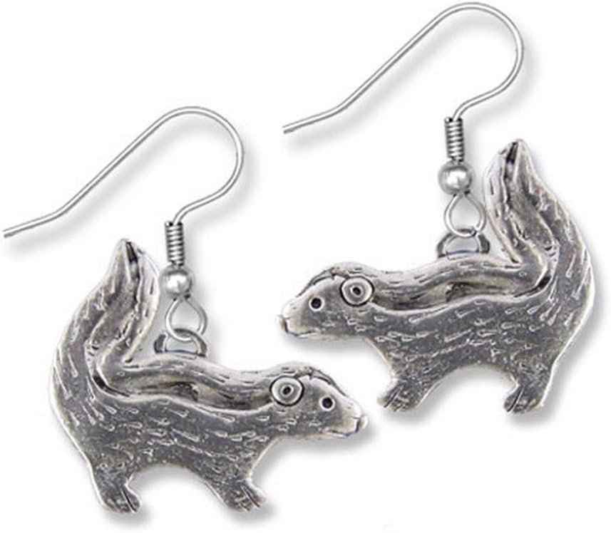 Wildlife Earrings – Skunk Earrings for Women – Handcrafted Jewelry – Made in the USA Fox Gifts – Armadillo Designs