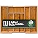 Loco Bird Bandeja de Cubiertos para Cajon de bambú - hasta 7 compartimentos - Bandeja para Cubiertos útil para la cocina - Inserto de Cajón Cubertero de la Cocina - Bandeja de cubiertos de madera