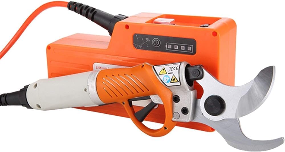 Forbici da potatura elettriche Professionali, Inserti Senza Fili per Giardinaggio, con Doppia Batteria e Lame di Ricambio Extra, attrezzo per potatura Alberi e Giardino.