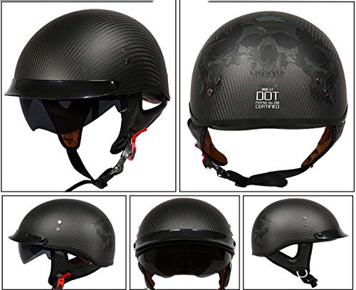 Casco a scodella per moto con design vintage